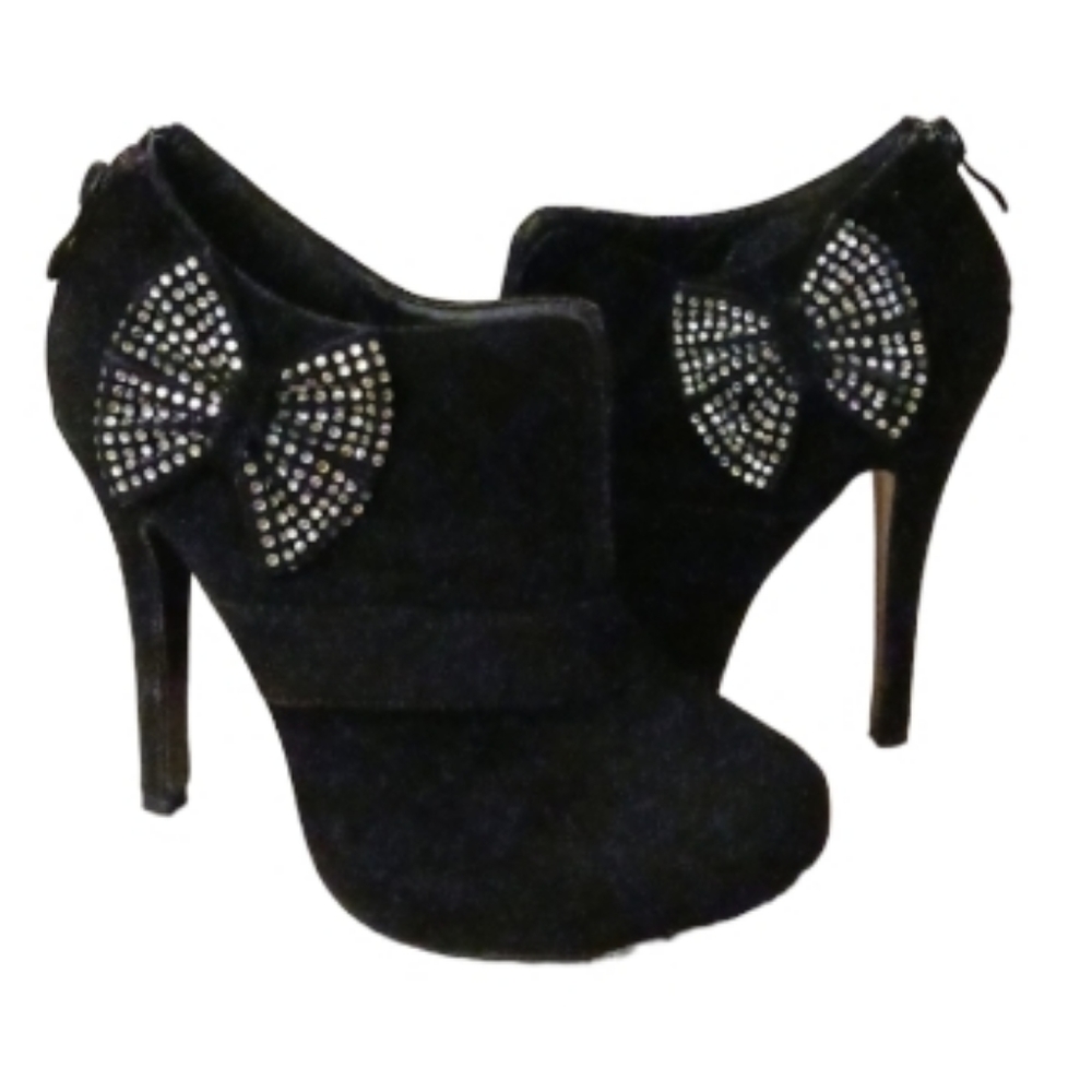 Delicacy Rhinestone Bow Heel